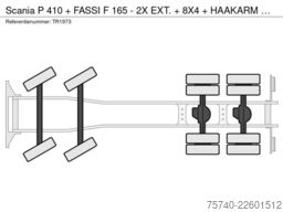 Scania P 410 + FASSI F 165 - 2X EXT. + 8X4 + HAAKARM S...