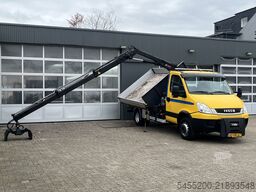 Autocarro a pianale con gru Iveco Daily 65C15 Laadkraan Drie Zijdenkipper4050kg l...