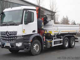 Mercedes-Benz Arocs 2636 6x4 / 2-way tipper / Fassi
