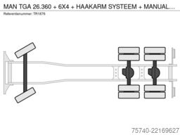 MAN TGA 26.360 + 6X4 + HAAKARM SYSTEEM + MANUAL + B...