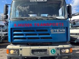 MAN STEYR 33S41 ABROLLCONTAINER+KRAN FASSI+CONTAINER