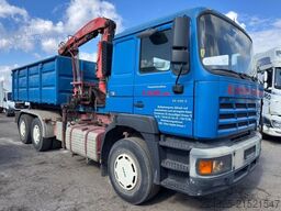 MAN STEYR 33S41 ABROLLCONTAINER+KRAN FASSI+CONTAINER