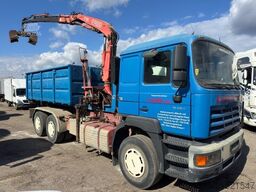 MAN STEYR 33S41 ABROLLCONTAINER+KRAN FASSI+CONTAINER