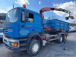 MAN STEYR 33S41 ABROLLCONTAINER+KRAN FASSI+CONTAINER