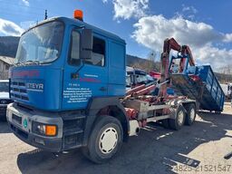 MAN STEYR 33S41 ABROLLCONTAINER+KRAN FASSI+CONTAINER