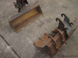 JCB 8018 Hydr. Grabenräumlöffel + 2x Tieflöf