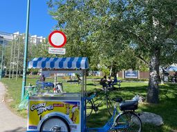 Sven’s ital. Eisfahrräder Eisfahrrad Modell B2, blau/weiß