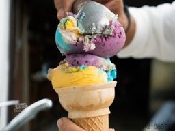 Sven’s ital. Eisfahrräder Eisfahrrad Modell B2, blau/weiß