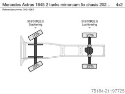 Mercedes Actros 1845  2 tanks mirrorcam 5x