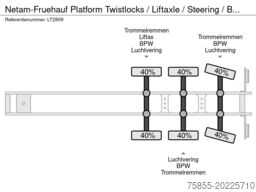 Netam-Fruehauf Platform Twistlocks /  Liftaxle / Steering / BP...