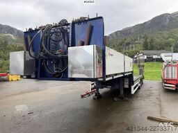 Istrail 3 akslet Low Loader Semi-Trailer with Hydraulic Ra