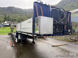 Istrail 3 akslet Low Loader Semi-Trailer with Hydraulic Ra