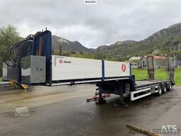 Istrail 3 akslet Low Loader Semi-Trailer with Hydraulic Ra