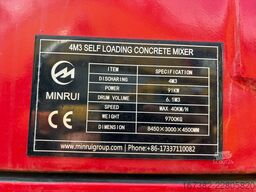 Minrui 4M3 Self Loading Concrete Mixer 4x4