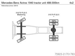 Mercedes-Benz Actros 1940 tractor unit 488.000km