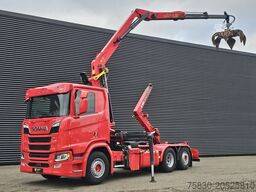 Scania R520 V8 6x2/4 / EPSILON CRANE + HOOKLIFT