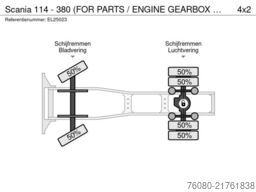 Scania 114 - 380 (FOR PARTS / ENGINE GEARBOX RUNNING /...