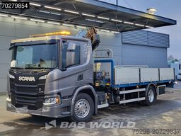Scania P280 4X2 HMF 1420K-RC Kran Crane Leather seats ...