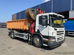 Scania P 320 HMF 12 Tonmeter Z-kraan + Kipper 11m³
