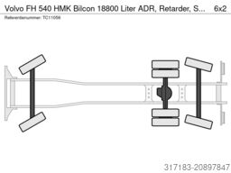 Volvo FH 540 HMK Bilcon 18800 Liter ADR, Retarder, St...