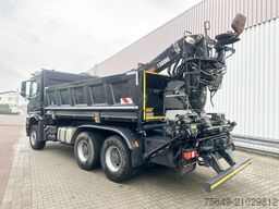 Mercedes-Benz Arocs 3345 K 6x4 Arocs 3345 K 6x4, Heckkran Hiab Jonsered 1300RS79, Bordmatik links, ca. 11m³
