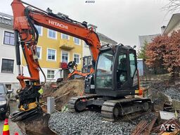 Hitachi zx85us-6 excavator w/ rototilt with grapple and sa