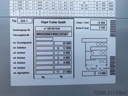 Kögel 3 Achs MEGA NEU Curtain SAF Lift  XL 9,5