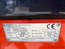 KUBOTA Minibagger KX 101-3a4 HI Minibagger nur 1.190h
