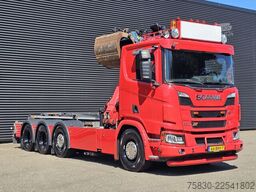 Scania R580 V8 XT 8x2/4 / PALFINGER EPSILON + 25 T HOO...