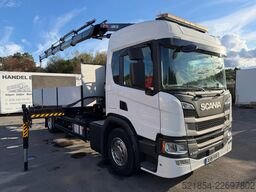Scania P320 Flatbed-truck + HIAB X-HiPro 162 E4, 2019