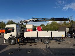 Scania P320 Flatbed-truck + HIAB X-HiPro 162 E4, 2019