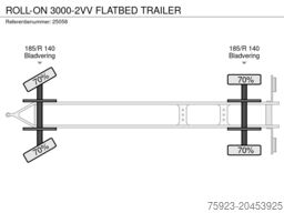 ROLL-ON 3000-2VV FLATBED TRAILER