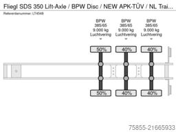Fliegl SDS 350 Lift-Axle / BPW Disc / NEW APK-TÜV / NL...