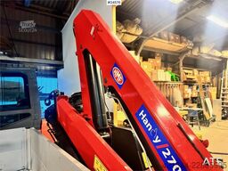 Iveco 50C18 Flatbed Truck with Rear-Mounted HMF Crane –