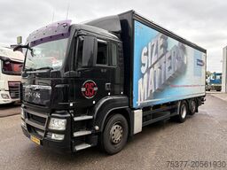 MAN 6X2,tautliner,8 tons vooras, Blatt -luft gefederd