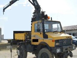 Unimog U 1000 427/10 Kran Hiab 090 KM: 8.600