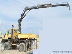 Unimog U 1000 427/10 Kran Hiab 090 KM: 8.600
