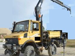 Unimog U 1000 427/10 Kran Hiab 090 KM: 8.600