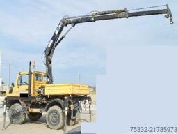 Unimog U 1000 427/10 Kran Hiab 090 KM: 8.600