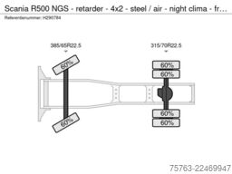 Scania R500 NGS - retarder - 4x2 - steel / air - night...