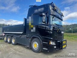 Scania R660 Tridem Hooklift Truck with Snow Plough Equipm