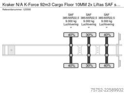 Kraker N/A K-Force 92m3 Cargo Floor 10MM 2x Liftas SAF...
