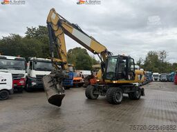 Caterpillar M318D Schnellwechsler Schwenkfunktion OilQuick OQ70 55 Klima Verstellausleger