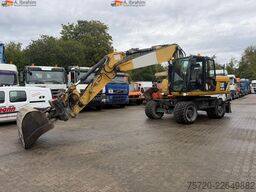 Caterpillar M318D Schnellwechsler Schwenkfunktion OilQuick OQ70 55 Klima Verstellausleger
