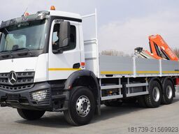 Mercedes-Benz Arocs 2633 flatbed truck / Crane FASSI