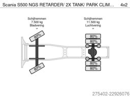 Scania S500 NGS RETARDER/ 2X TANK/ PARK CLIMA/ ACC