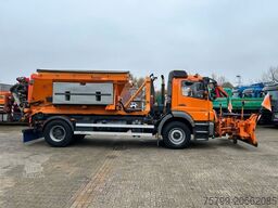 MERCEDES-BENZ 1824 Axor Abroller mit Schneeschild und Streuer