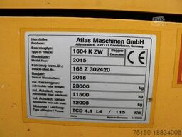 ATLAS 1604 K ZW Zweiwegebagger Gleisbagger Nr.: 420