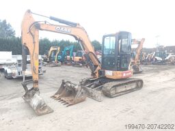 Case CX50B with 3 excavator buckets