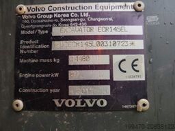 Volvo ECR145EL with Steelwrist rototilt and 2 buckets